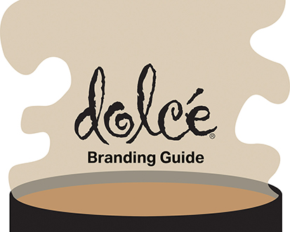 Branding guide for Dolcé Bakery and Coffee Shop.